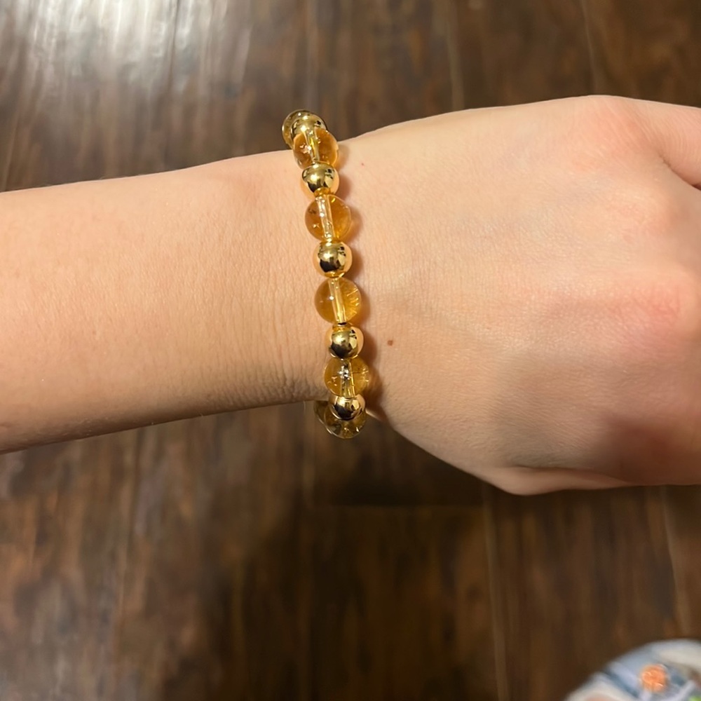 Citrine and gold bracelet